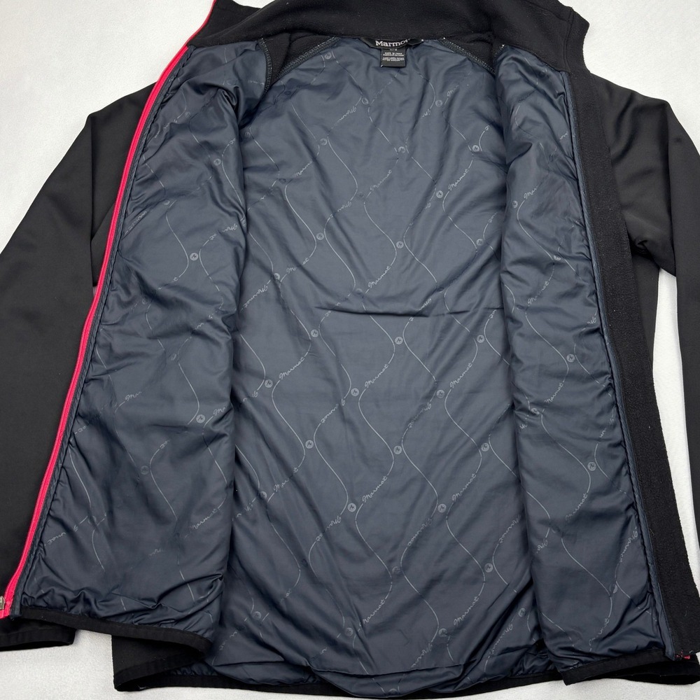 Marmot Variant Jacket Womens Large Black Pink Quilted Hybrid Fleece Full Zip - Picture 2 of 8